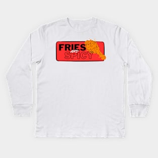 Fries and Spicy!!! Kids Long Sleeve T-Shirt